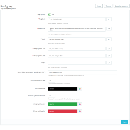 Age Verification Pro module for PrestaShop