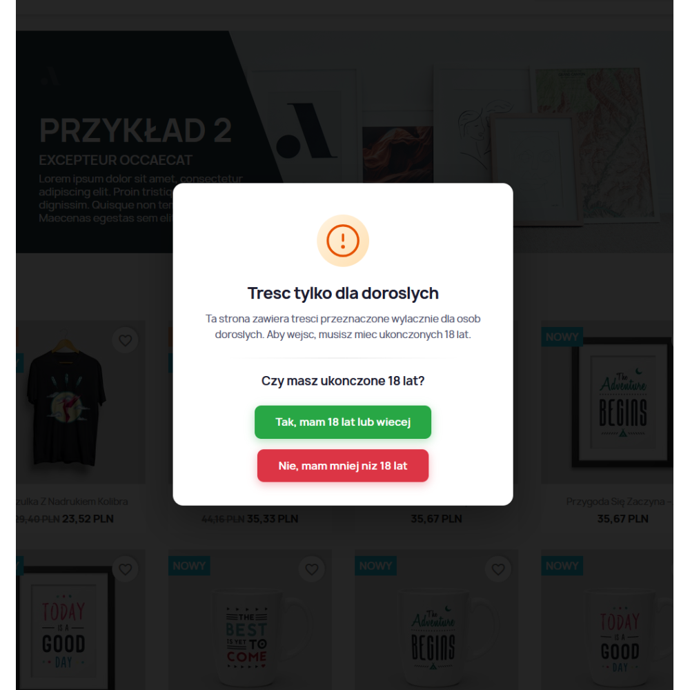 Verifica dell'età Pro modulo per PrestaShop