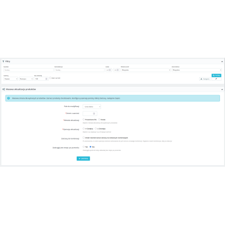Bulk Price Update Pro module for PrestaShop