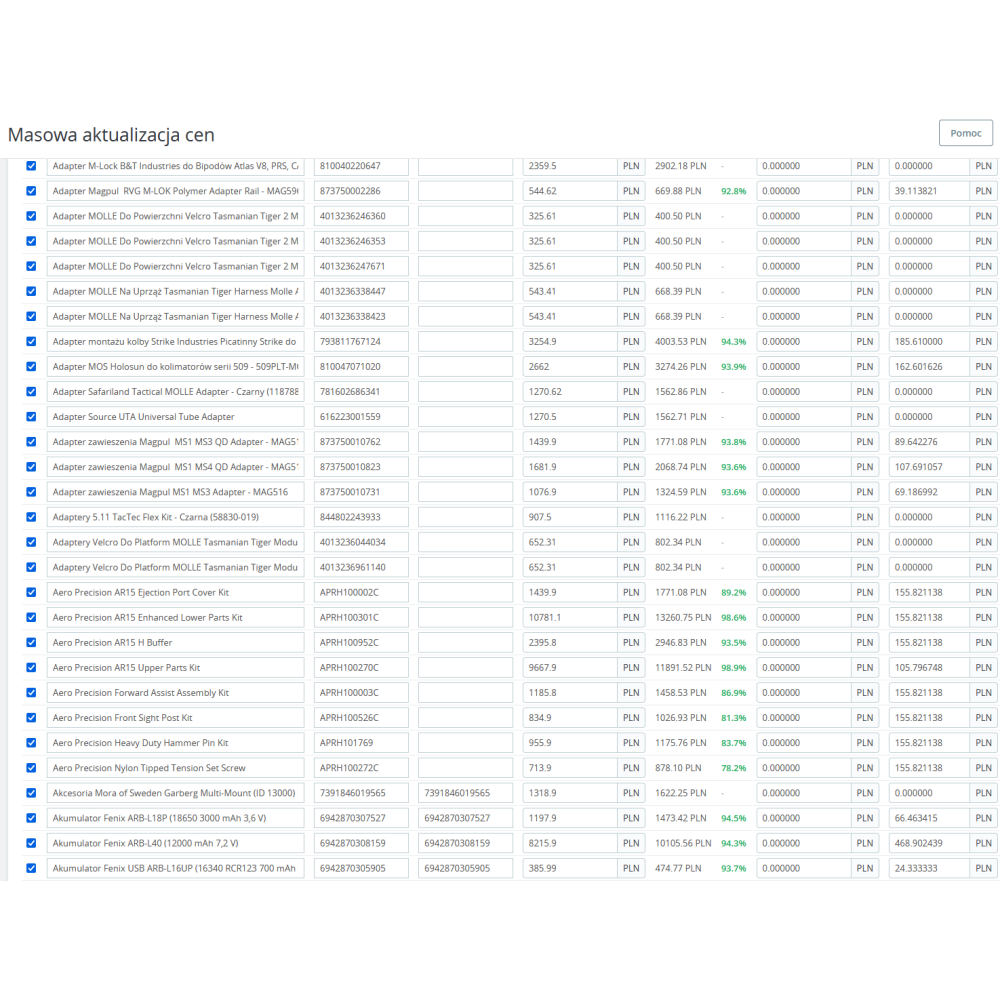 Масове оновлення цін Pro модуль для PrestaShop