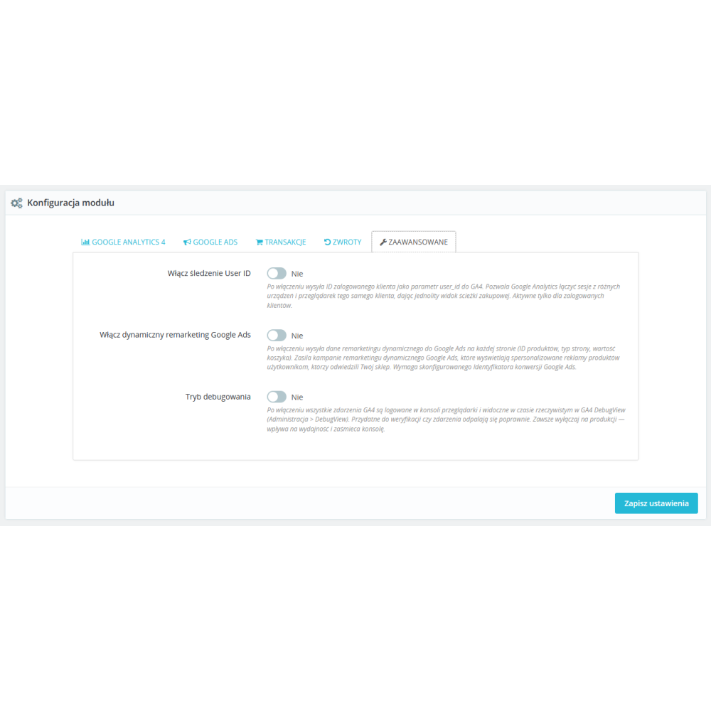 Google Analytics 4 Pro modulo per PrestaShop