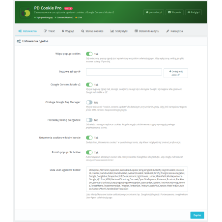 Pokročilý modul cookies pro PrestaShop
