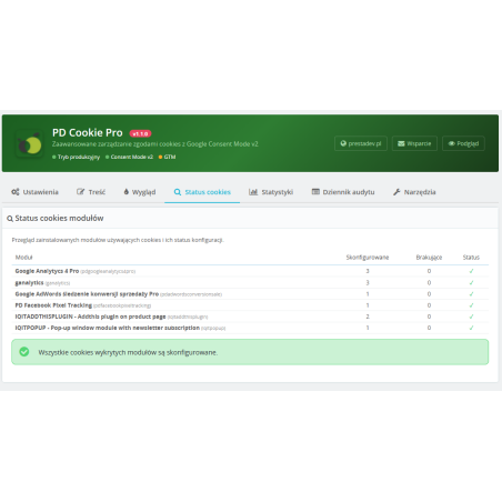 Erweitertes Cookie-Modul für PrestaShop