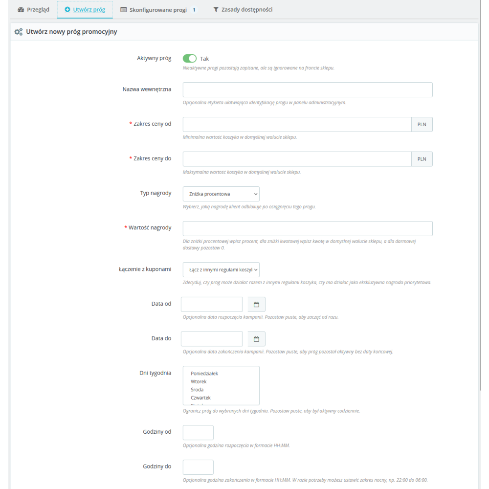 Sconti progressivi in base al valore del carrello Pro per Prestashop