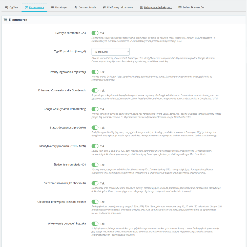 Google Tag Manager Pro modulo per PrestaShop