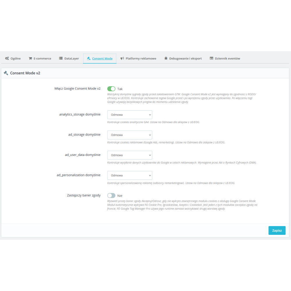 Google Tag Manager Pro module for PrestaShop