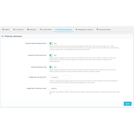 Google Tag Manager Pro module for PrestaShop
