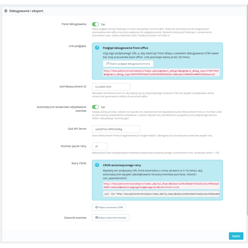Google Tag Manager Pro module for PrestaShop
