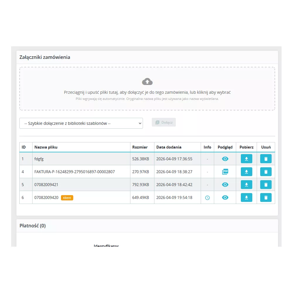 Allegati agli ordini Pro per PrestaShop