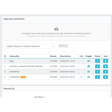 Allegati agli ordini Pro per PrestaShop