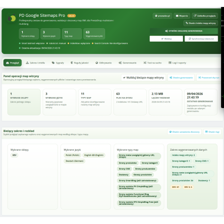 Generatore di sitemap Pro per PrestaShop