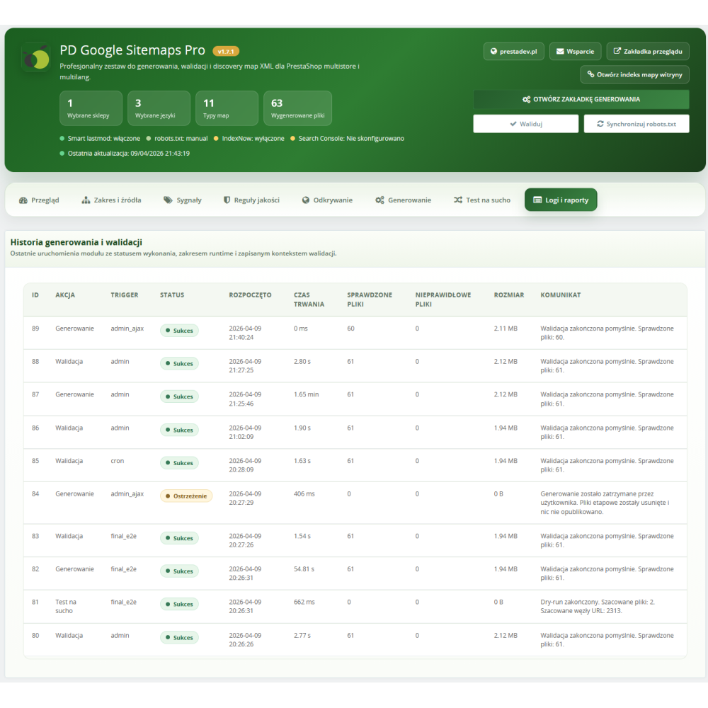 Générateur de plan du site (Sitemap) Pro pour PrestaShop