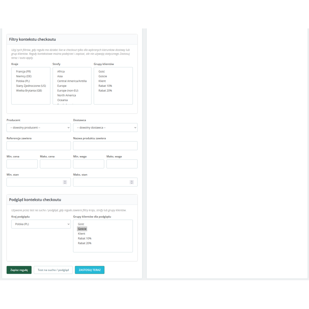 Carrier-Regelmanager Pro Modul für PrestaShop