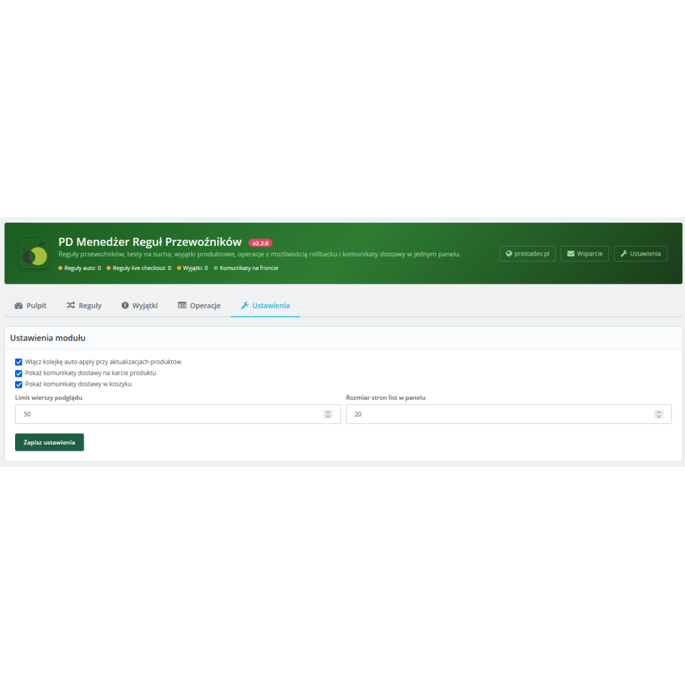 Carrier Rules Manager Pro module for PrestaShop