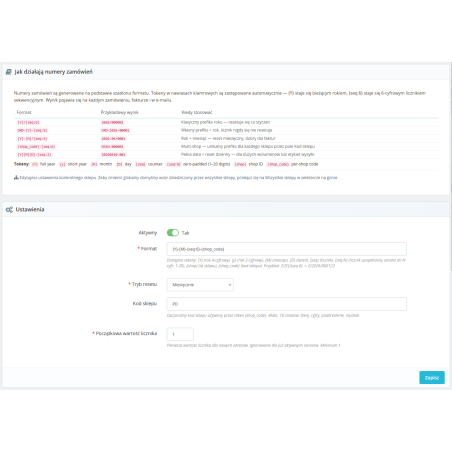 Numérotation des commandes Pro module pour PrestaShop - numéros de commande séquentiels pour les boutiques polonaises
