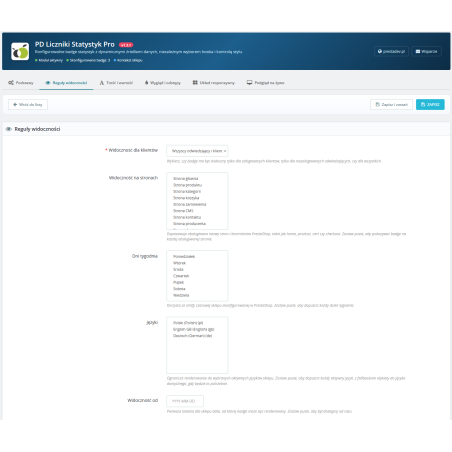 Statistics Counters Pro module for PrestaShop