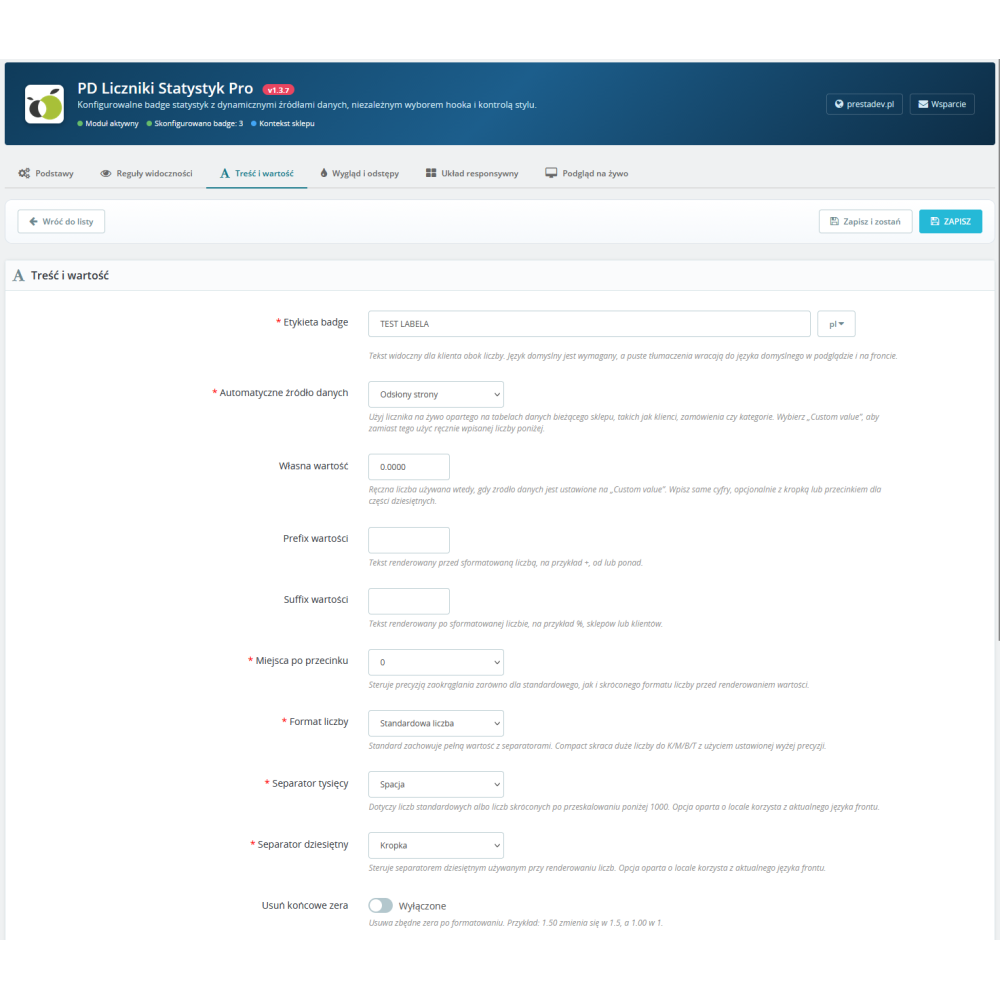 Statistics Counters Pro module for PrestaShop