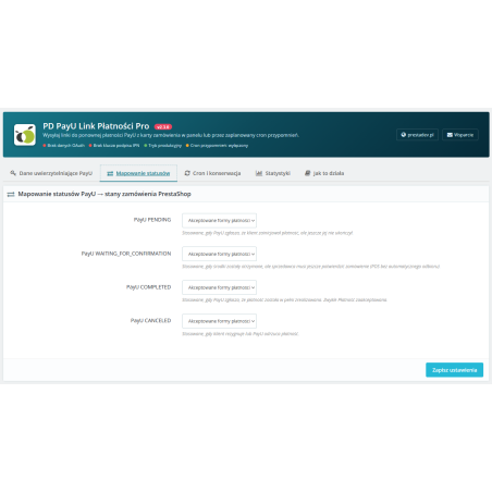 PayU Pro-Zahlungslink für PrestaShop