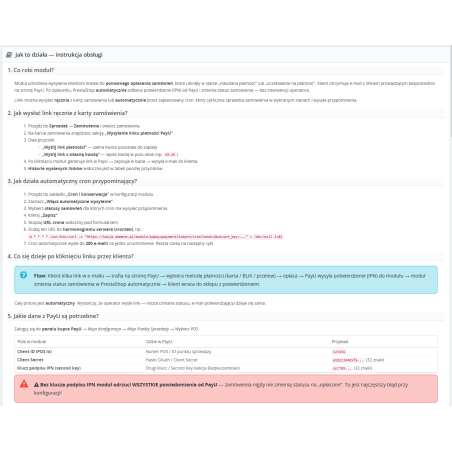 Payu odkaz k platbě Pro pro PrestaShop