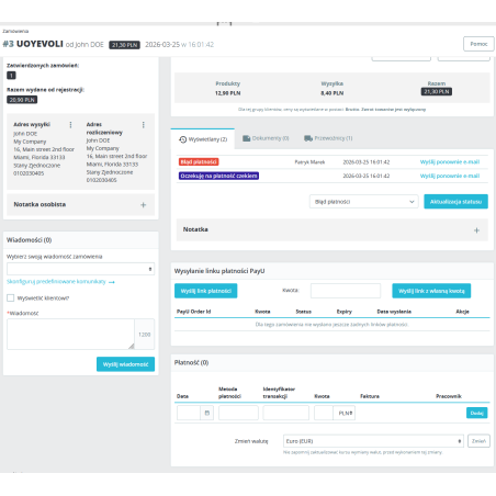PayU Pro-Zahlungslink für PrestaShop