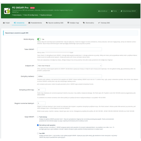 SMSAPI Pro module SMSAPI.pl pour PrestaShop
