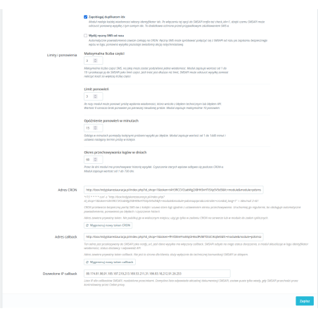 SMSAPI Pro moduł SMSAPI.pl dla PrestaShop