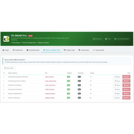 SMSAPI Pro SMSAPI.pl module for PrestaShop