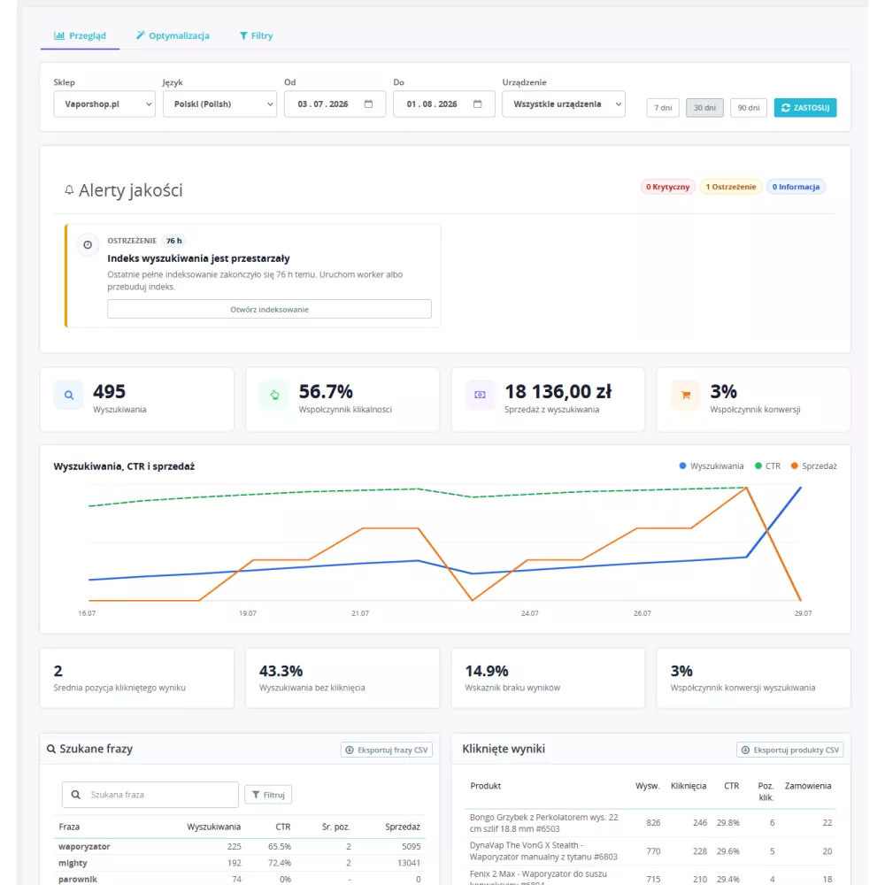 Smart Search Pro – inteligentna wyszukiwarka produktów dla PrestaShop
