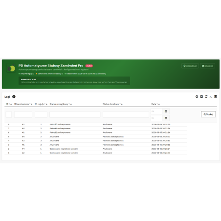 Automatic Order Statuses Pro module for PrestaShop