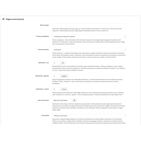Automatic Order Statuses Pro module for PrestaShop
