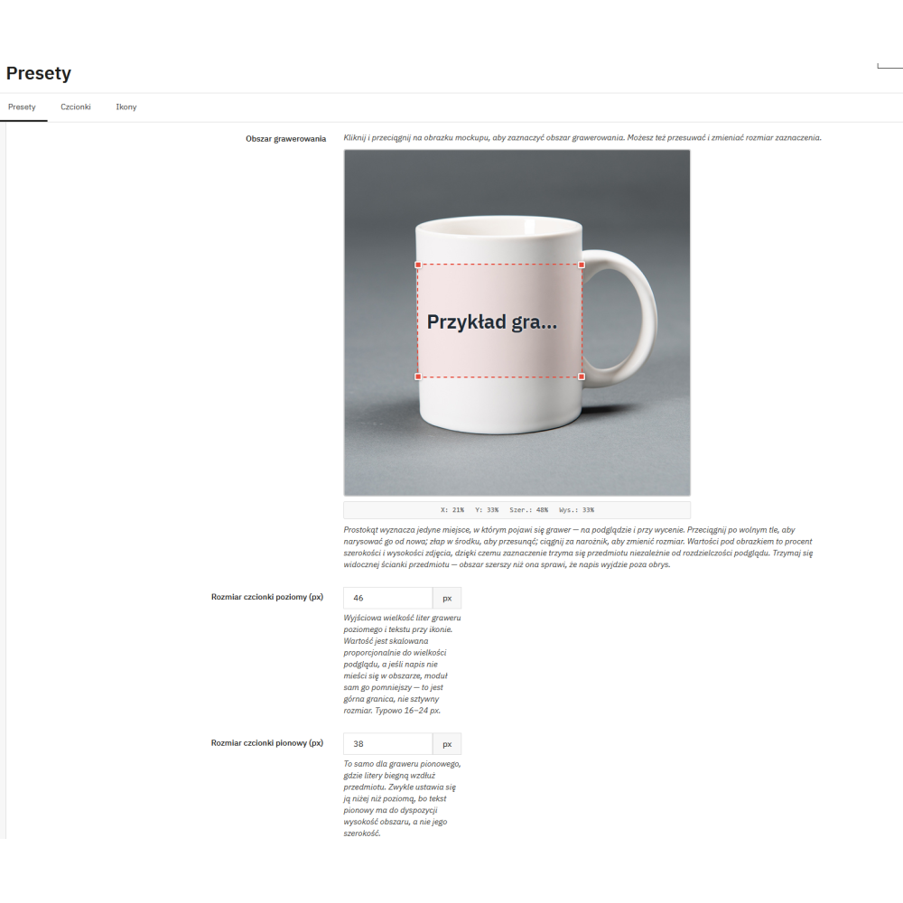 Grawer na produktach Pro moduł dla PrestaShop