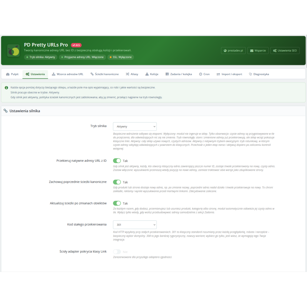 Clean URLs Pro module for PrestaShop
