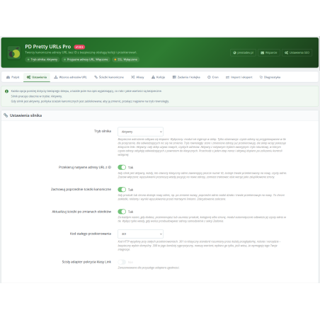 Clean URLs Pro module for PrestaShop