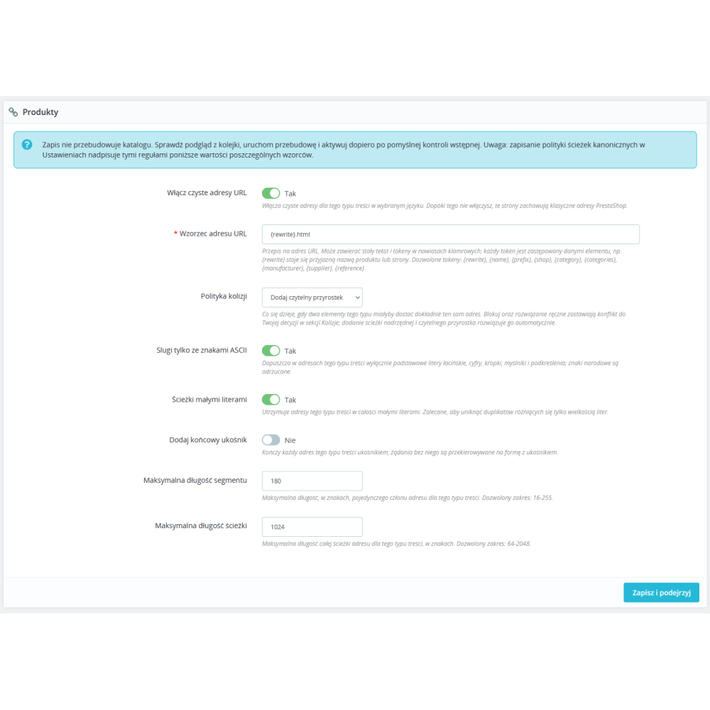 Saubere URL-Adressen Pro Modul für PrestaShop