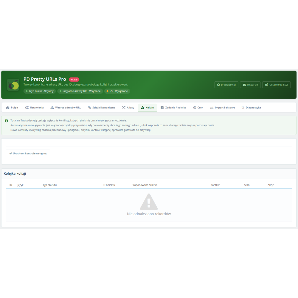 Czyste adresy URL Pro moduł dla PrestaShop
