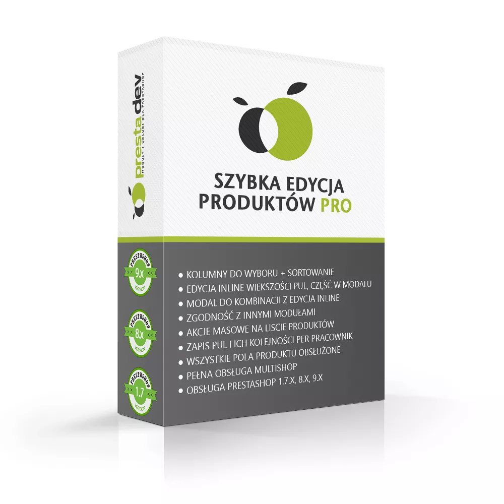 Szybka edycja produktów Pro Prestashop