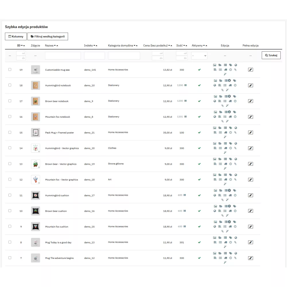 Schnelle Produktbearbeitung Pro Prestashop