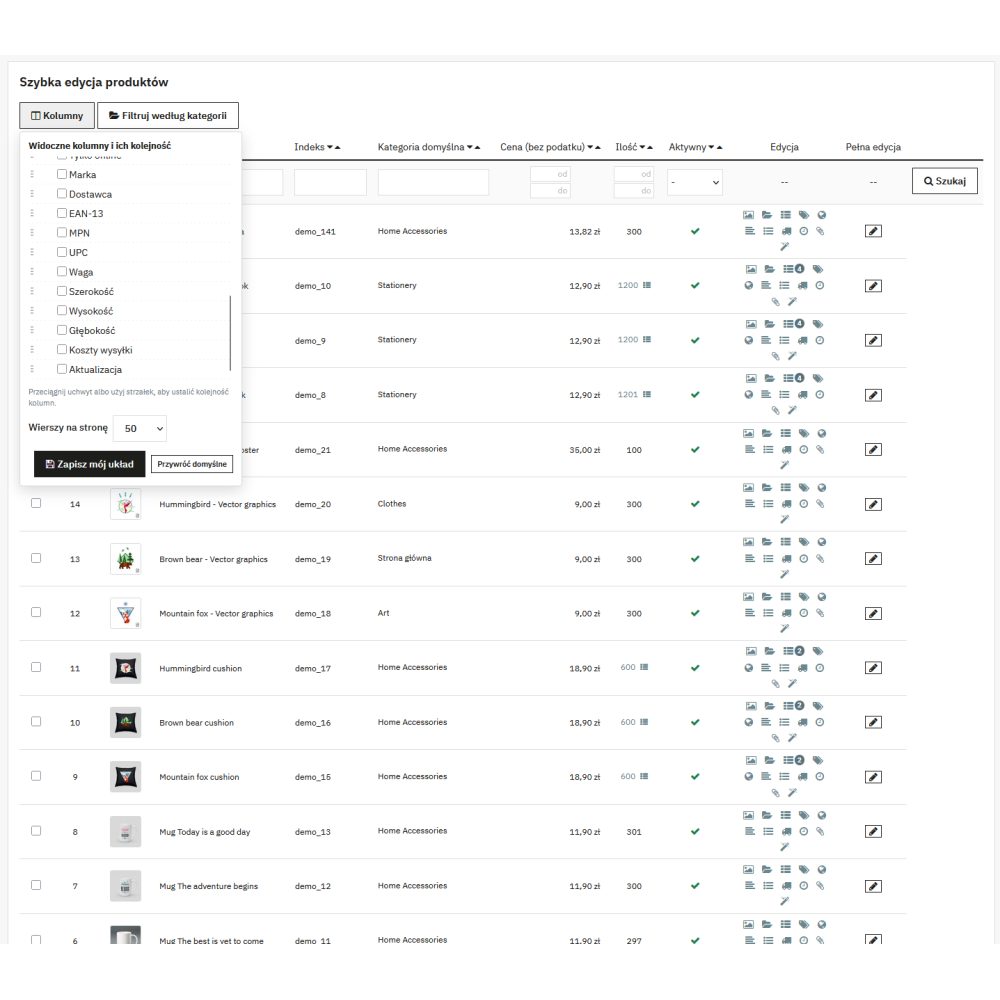 Modifica rapida dei prodotti Pro Prestashop