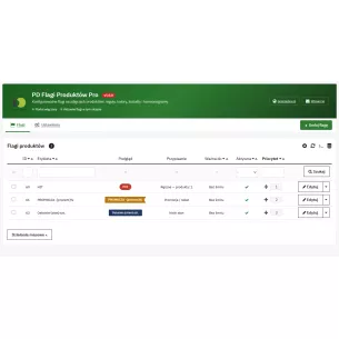 Flagi Produktów Pro — etykiety na zdjęciach produktów w PrestaShop 2