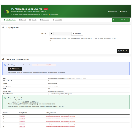 Aggiornamento dei prezzi da file CSV modulo per PrestaShop