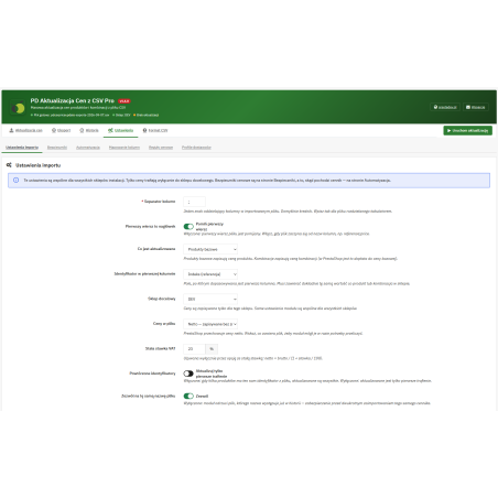 Aggiornamento dei prezzi da file CSV modulo per PrestaShop