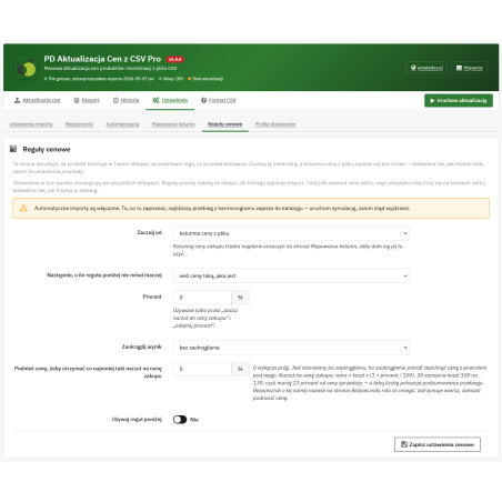 Aktualizace cen z CSV souboru modul pro PrestaShop