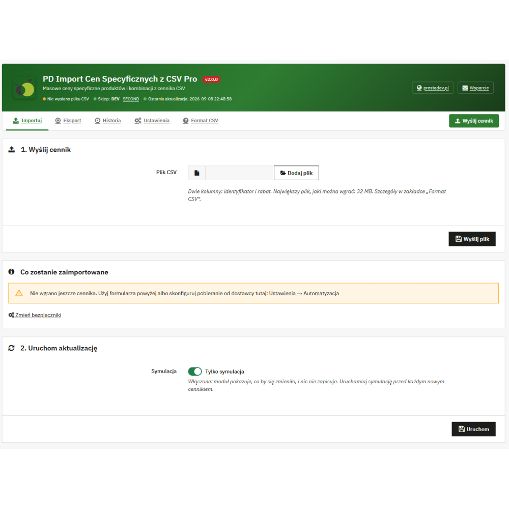 Importation des remises depuis CSV Pro module pour PrestaShop