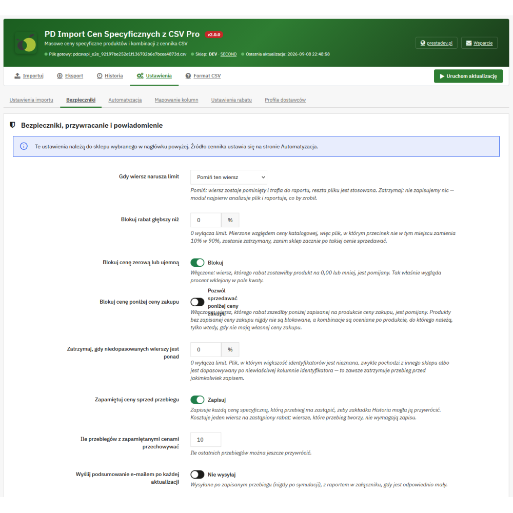 Importazione sconti da CSV Pro modulo per PrestaShop