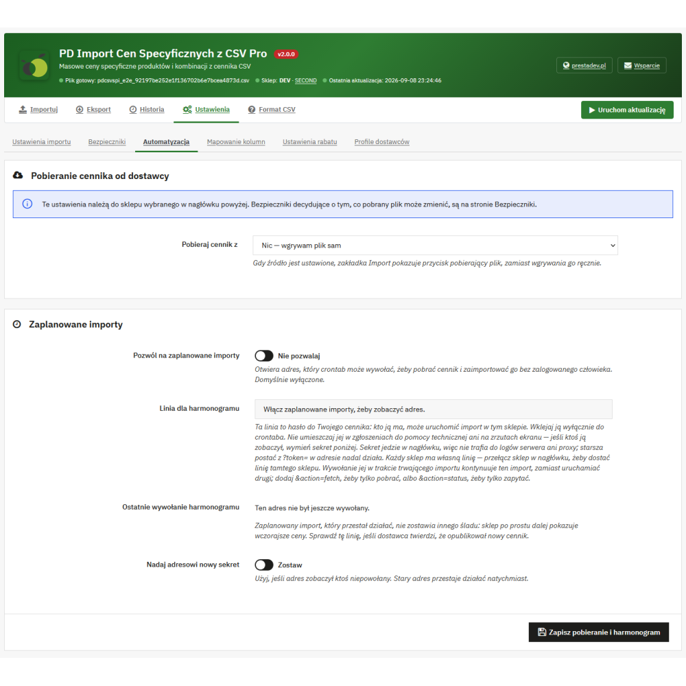Importazione sconti da CSV Pro modulo per PrestaShop