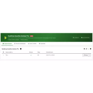 Szablony wysyłek Pro 2
