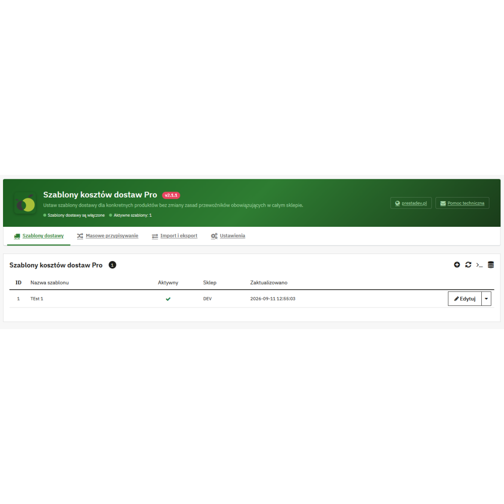 Вартість доставки за товаром у PrestaShop Pro | PrestaDev