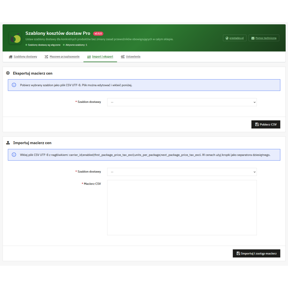 Koszty dostawy według produktu w PrestaShop Pro | PrestaDev