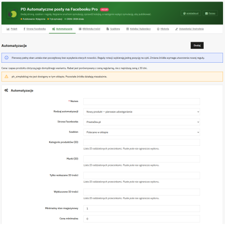 Automatic Facebook Posts Pro – PrestaShop module