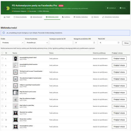 Automatic Facebook Posts Pro – PrestaShop module
